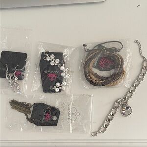 Bundle of 5 Paprazzi Jewelry Set with Silver and Brown Accents new